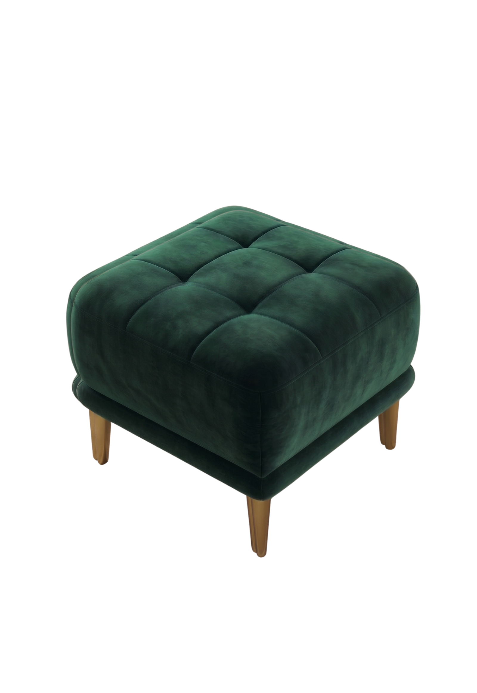 1Emerald Tuft Ottoman